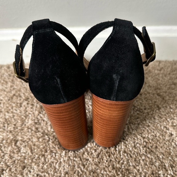 Soludos Collette Heels in Black Suede Size 8 - Picture 8 of 12